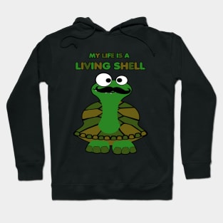 Funny Mustache Turtle Life is a Living Shell Hoodie